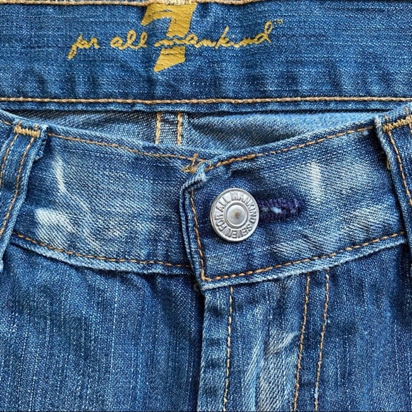 7 For All Mankind Bootcut distressed jeans 26 - Picture 2 of 8